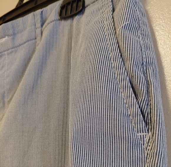 Tommy Hilfiger Women's Blue And White Striped Trousers Size 14 - Picture 6 of 13